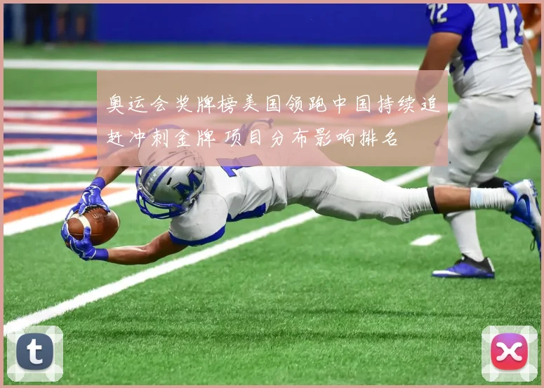 奥运会奖牌榜美国领跑中国持续追赶冲刺金牌 项目分布影响排名